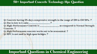 MCQ Questions Concrete Technology Hpc with Answers