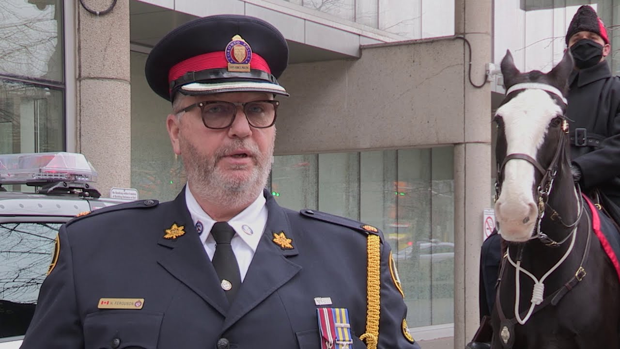 Supt. Hugh Ferguson speaks after the memorial ceremony in memory of Ryan Russell