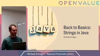 Download the video "Back to basics: Strings in Java by Michael Krimgen"