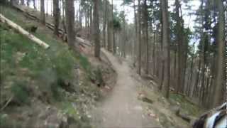 preview picture of video 'Intense M9 test ride @ Cwmcarn DH track 8th april 2012.wmv'