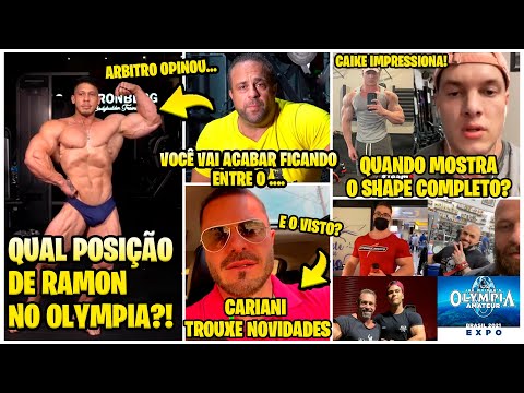 ARBITRO OLYMPIA FALA SOBRE POSIÇÃO DE RAMON! CARIANI TRAZ NOVIDADE SOBRE VISTO! CAIKE FALA DO SHAPE!