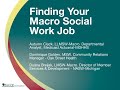 Finding Your Macro Social Work Job - NASW-Michigan Webinar