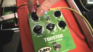 Video thumbnail for T-Rex Twister  2 Chorus Flanger Effects Pedal Review by sonicstate