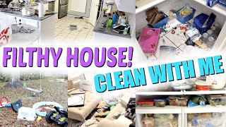 FILTHY HOUSE CLEAN WITH ME! EXTREME CLEANING MOTIVATION! ACTUAL MESSY HOUSE! DEEP CLEAN! SAHM