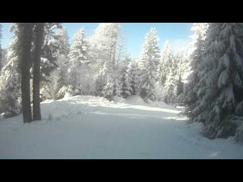 Skiroute mit Helmkamera vom Diedamskopf ins Tal