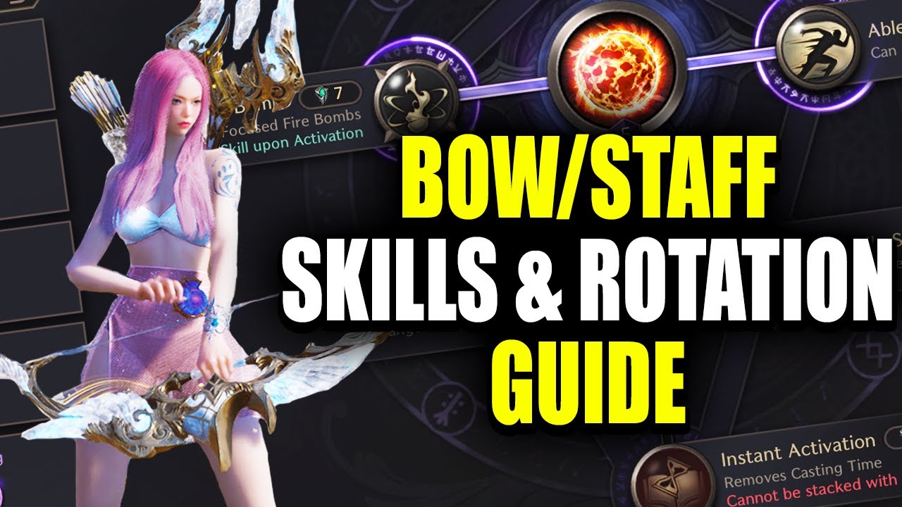 Bow/Staff (Liberator) Skills & Rotation Guide PvE/PvP - Throne and Liberty