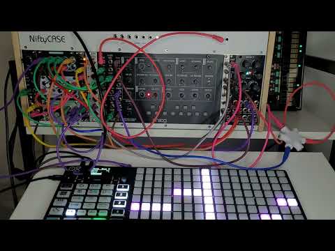 2hp mmf pinging, pads from minifreak, bells from vilca fm and oxi one controlling all