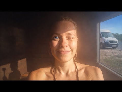Driving across Europe WITH a Sauna | Solo Female Van Life