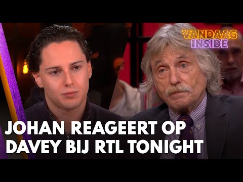 Johan Derksen reageert op uitspraken van First Dates-deelnemer Davey bij RTL Tonight
