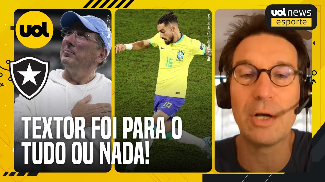 TEXTOR FOI PARA O TUDO OU NADA COM O BOTAFOGO, MAS ESSA BOLHA VAI ESTOURAR, DIZ ARNALDO RIBEIRO