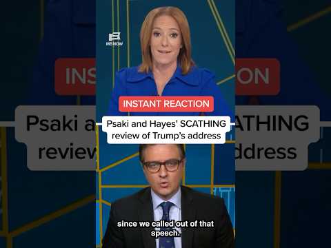 INSTANT REACTION: Psaki and Hayes' SCATHING review of Trump's address