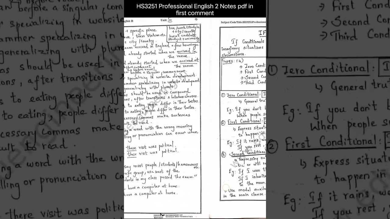#HS3251Profesional English 2 Notes pdf download #engineeringnotes #2semesternotes #Engineeringnotes
