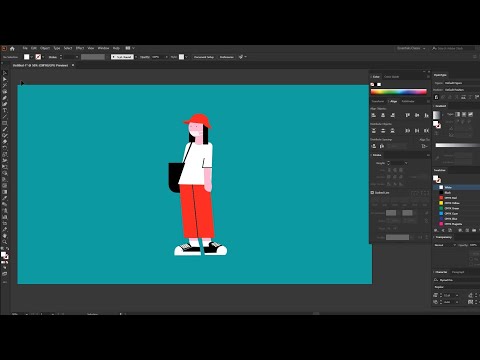 Flat Vector Character illustration Adobe illustrator Character Design process Hindi