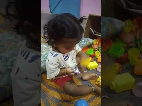 My baby playing on  toku toku 😀😀😀..