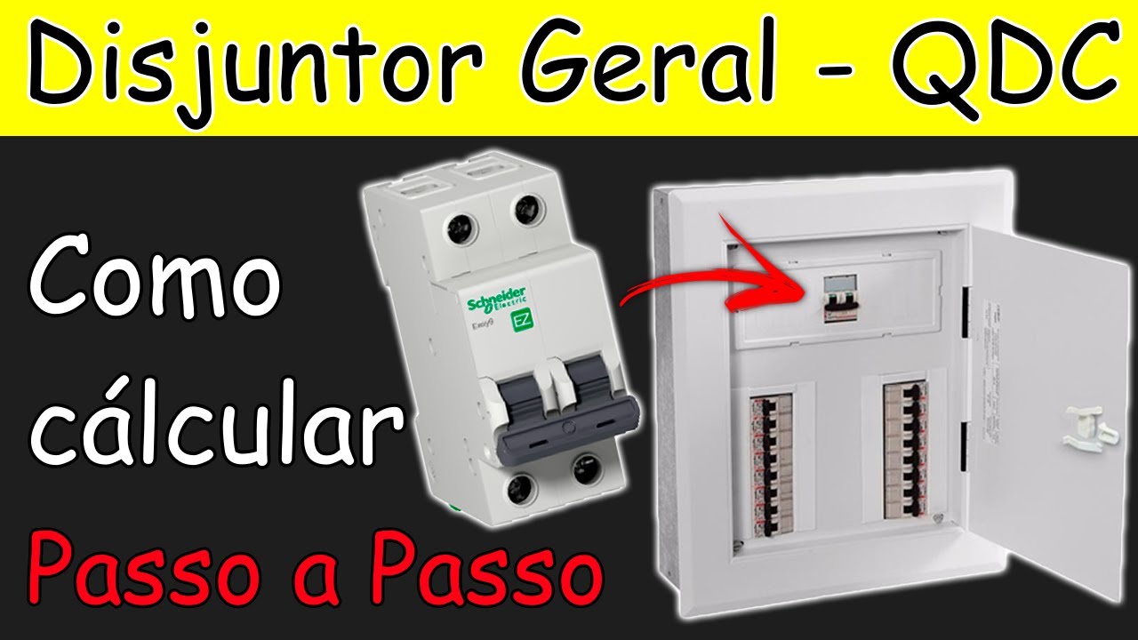 Como CALCULAR DISJUNTOR GERAL QUADRO DISTRIBUIÇÃO de CARGAS da instalação elétrica (Passo a Passo)