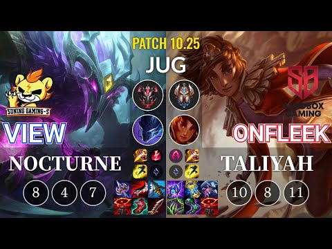 SG-S View Nocturne vs SB OnFleek Taliyah Jungle - KR Patch 10.25