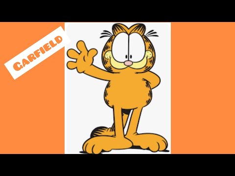 How to draw Garfield a lazy fat CAT step by step
