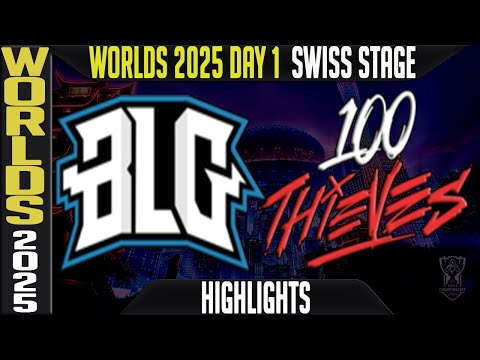 BLG vs 100T Highlights | S15 Worlds 2025 Day 1 Swiss Stage | Bilibili Gaming vs 100 Thieves