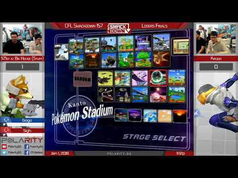 CFL Smackdown 157 Melee - Stuff (Fox) vs Krudo (Sheik) - Losers Finals