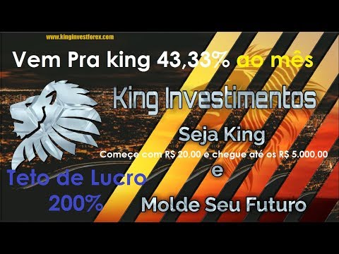 King Investimentos - 43,33% ao mês - Invista a partir de R$ 20,00 e Lucre até R$ 5.000,00