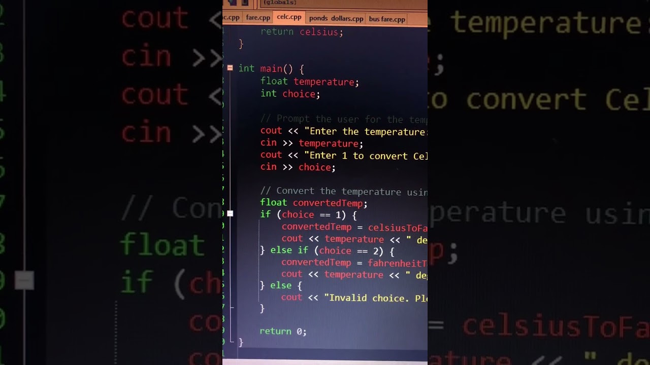 temptature code c++ #coders #codingninja #codinglife #codemasters #coding #code #coders #codelife
