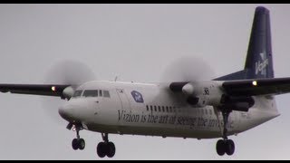 preview picture of video 'Denim Air Fokker F50 PH-JXJ Landing At Cork(HD)'