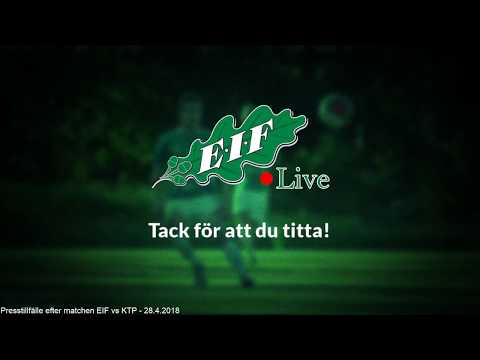 Presstillfälle efter matchen - EIF vs KTP 28.4.2018