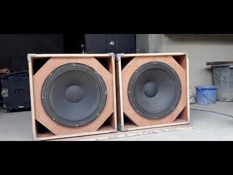 martin audio d18 subwoofer box testing with powered AD flex speaker