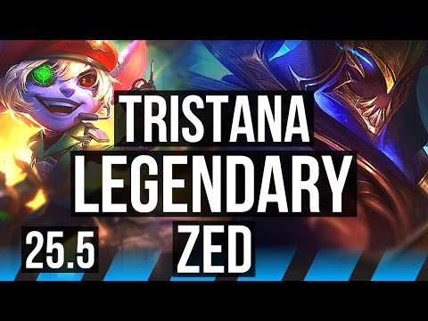 TRISTANA vs ZED (MID) | Legendary | NA Grandmaster | 25.5