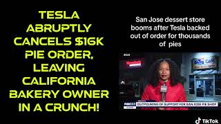 Tesla abruptly cancels $16K pie order, leaving California bakery owner in a crunch!