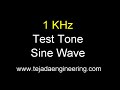 1KHz Test Tone Sine Wave - One Hour