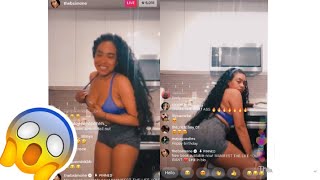 B Simone NIP SLIPS on Instagram live 😳‼️