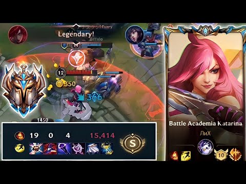 Wild Rift - Top 6 Katarina VS Ahri Mid Lane No Death Pro Gameplay