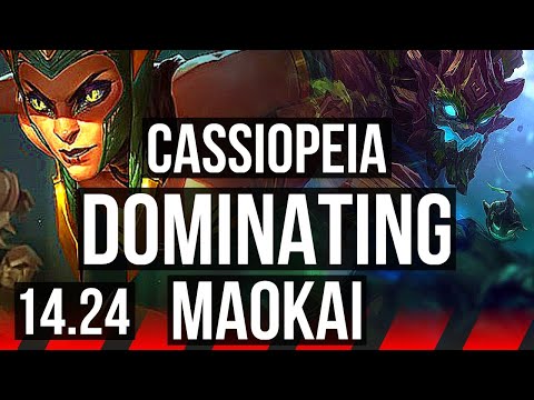 CASSIOPEIA vs MAOKAI (TOP) | 6/0/1, Dominating | KR Master | 14.24