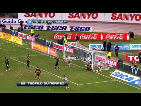 Gol de Teófilo Gutiérrez. River 1 - Colón 2. Fecha 4. Torneo Inicial 2013. Fútbol Para Todos