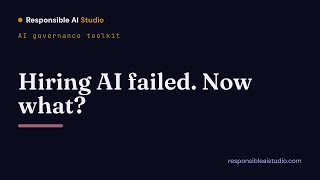 AI governance: HR incident response playbook