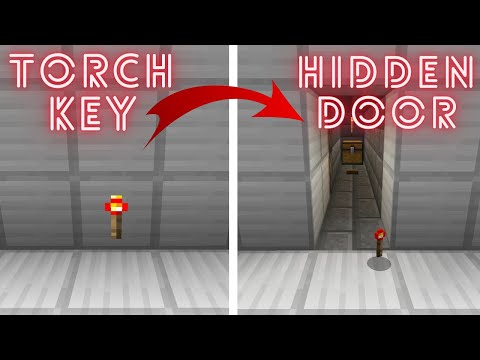 Minecraft: Hidden Torch Key Door! [Quick Tutorial] (1.21)