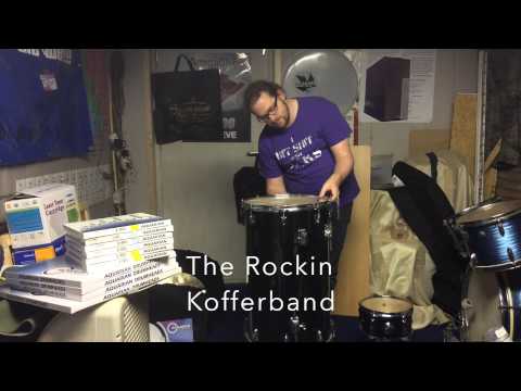 Aquarian Force-Ten vellen op een Dimavery Cocktail drumkit