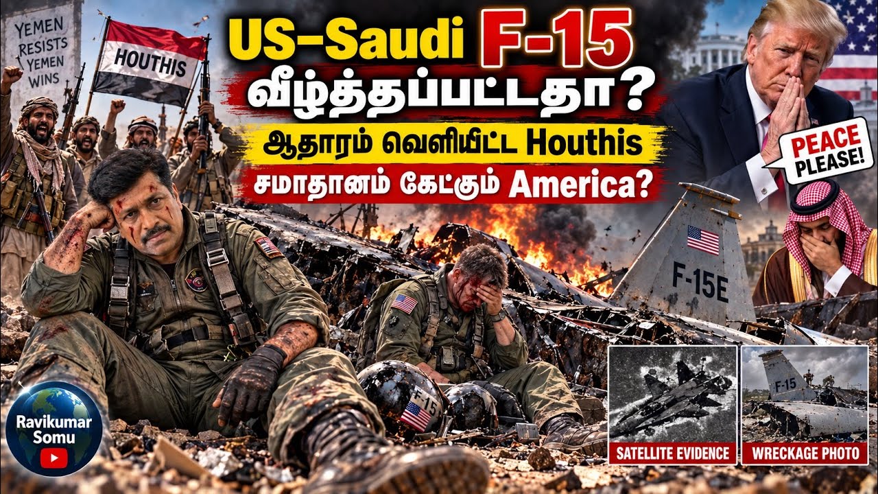 US–Saudi F-15 வீழ்த்தப்பட்டதா? ஆதாரம் வெளியிட்ட Houthis | சமாதான?
