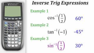 TI Calculator Tutorial: Inverse Trigonometry.