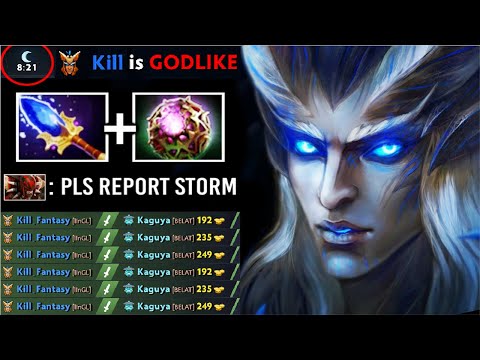WTF 8 Min Godlike OC Scepter Skywrath Mage Counter Storm Mid Ez! Rage Quit in Immortal Rank Dota 2