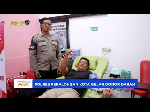 POLRES PEKALONGAN KOTA GELAR DONOR DARAH PERINGATI HUT KE-74 HUMAS POLRI