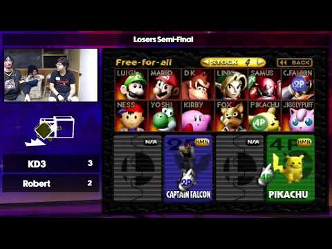FRAME 14 Losers Finals KD3 (Captain Falcon) Vs. Josh Brody (Pikachu) Smash 64 - SSB64