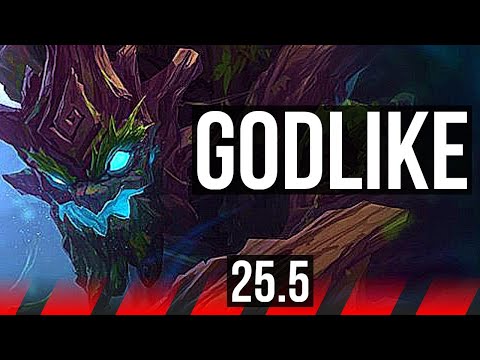 MAOKAI vs DARIUS (TOP) | Rank 6 Maokai, 6 solo kills, Godlike | TR Grandmaster | 25.5