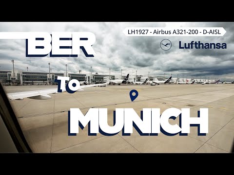 Berlin to Munich / BER to MUC / Full Flight Uncut Video / Lufthansa LH1927