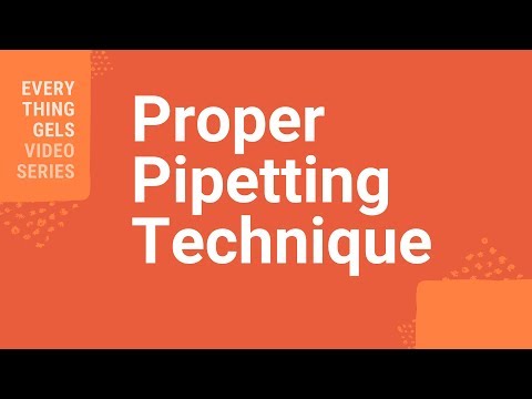 Proper Pipetting Technique
