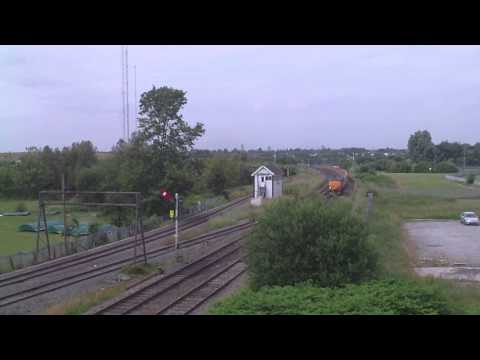 DRS Class 37 No 37423 on *RARE* 6Z47 Guide Bridge Yard - Doncaster WY @ Ashton Moss on 10.7.13 - HD