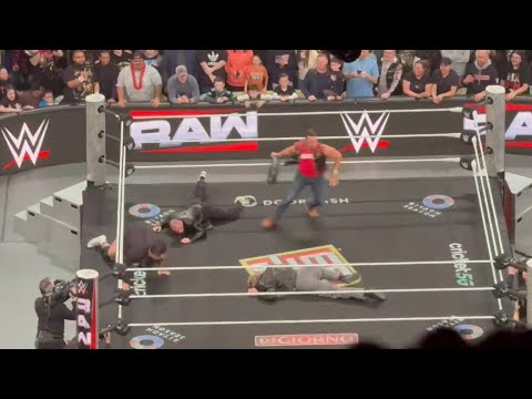 LA Knight Attacks Logan Paul, Austin Theory, Bronson Reed - WWE Raw 2/2/2026