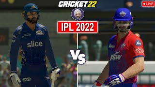 IPL 2022 Mumbai Indians vs Delhi Capitals - Cricket 22 Live - SinghGamingWorld