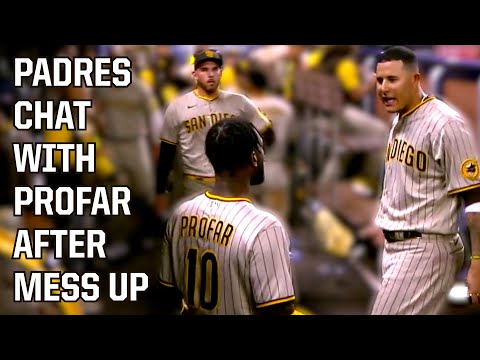 Padres talk to Profar after he allows runner to advance, a breakdown